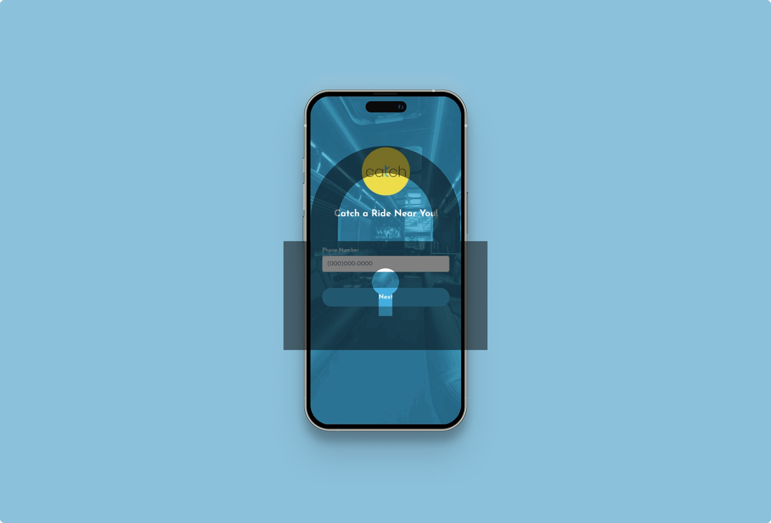 Image of Catch mobile app splash screen on iPhone